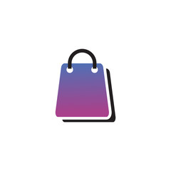 Shopping bag icon logo design vector template
