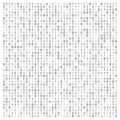 Abstract vector illustration with binary code. Digital technological texture