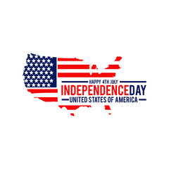 Independence day of USA logo design vector template