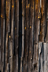 old knotted wooden wall background