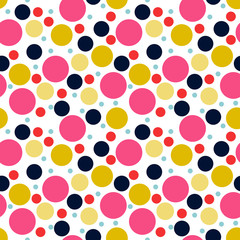 Fototapeta na wymiar Abstract seamless pattern with randomly dots. Abstract background with little circles. Vector illustration.
