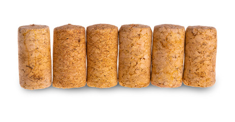The wine cork isolated on white background