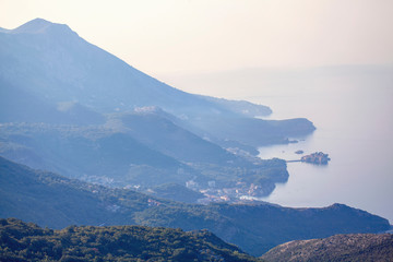 landscape with mountains and Adriatic Sea 