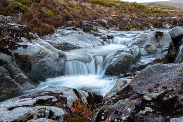 New Zealand Mountain River in Tongariro Crossing National Park