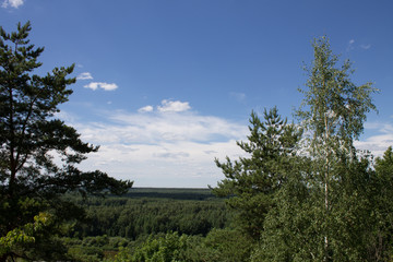 Panorama of Gorokhovets in Russia on a clear summer day