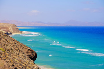 Aerial view on Playa Dorada, Fuerteventura.