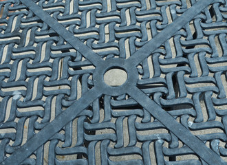 Wrought Iron Pattern with Cement Background