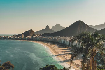 Photo sur Plexiglas Copacabana, Rio de Janeiro, Brésil Vue de la plage de Copacabana à Rio de Janeiro, Brésil