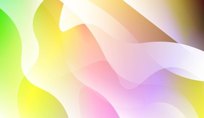 Template Abstract Background With Curves Lines. For Cover Page, Landing Page, Banner. Vector Illustration with Color Gradient.