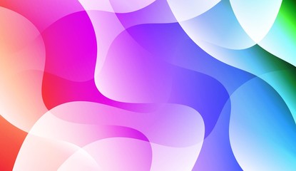 Abstract Wavy Background. For Business Presentation Wallpaper, Flyer, Cover. Vector Illustration with Color Gradient.
