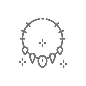gray necklace icon