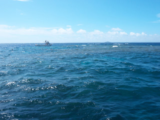 Ikema island, Japan - June 28, 2019: Yabiji or Yaebishi: the biggest coral reef, located at the north of Ikema island, in Japan