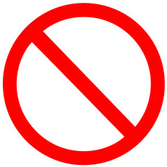 No Sign. Vector on white background