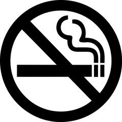 No smoking sign on white background - obrazy, fototapety, plakaty