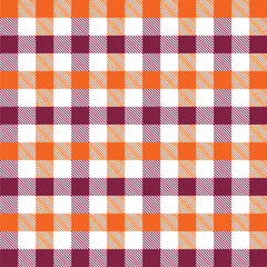 Gingham pattern Orange and Cherry red. Texture from for - plaid, tablecloths, clothes, shirts, dresses, paper, bedding, blankets, quilts and other textile products. Vector illustration EPS 10