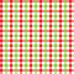 Red and Green Gingham pattern. Texture from rhombus/squares for - plaid, tablecloths, clothes, shirts, dresses, paper, bedding, blankets, quilts and other textile products. Vector illustration EPS 10