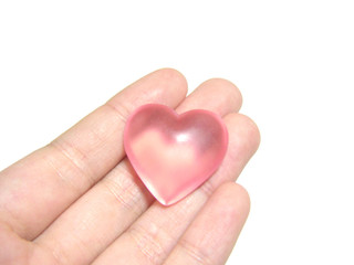 Obraz premium 指の上のハート