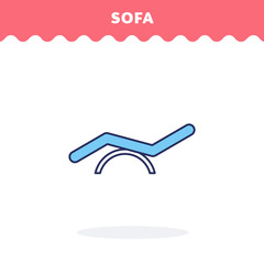 Sofa couch icon, vector. Flat design. Ui icon