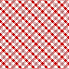 Red Gingham pattern. Texture from rhombus/squares for - plaid, tablecloths, clothes, shirts, dresses, paper, bedding, blankets, quilts and other textile products. Vector illustration EPS 10