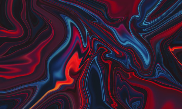 Blue Red Marble Texture Abstract Vibrant Liquid Background 