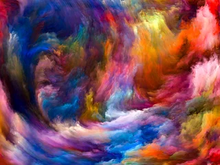 Photo sur Plexiglas Mélange de couleurs Peinture fraîche