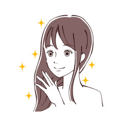 髪のきれいな女性