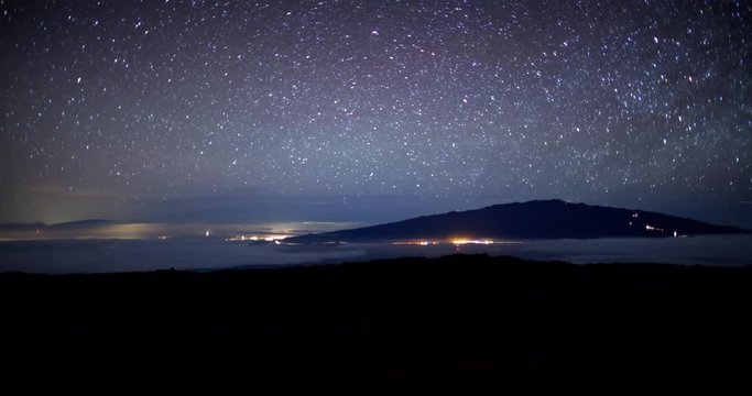 Mauna Kea Sunset, Stars and Sunrise Time Lapse