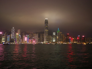 Fototapeta na wymiar People's Republic of China Hong Kong Special Administrative Region victoria harbor night view
