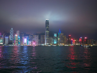 Obraz premium People's Republic of China Hong Kong Special Administrative Region victoria harbor night view