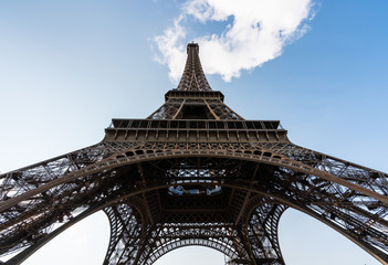 Naklejka na ściany i meble Eiffel Tower, famous landmark and travel destination in Paris, France
