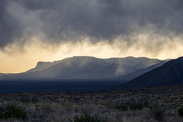 Storm clouds over the Guadalupe Mountains