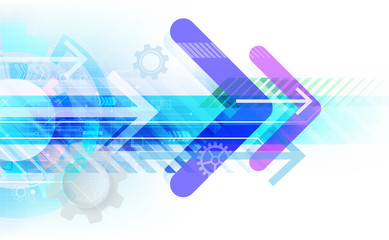 Abstract futuristic technology background with various elements. Structure pattern icon backdrop. Vector illustration.