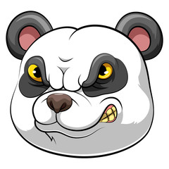 Panda head mascot