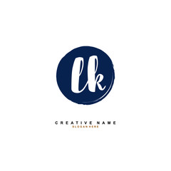 L K LK Initial logo template vector. Letter logo concept