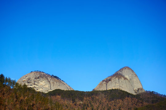Maisan Mountain is a famous mountain in Jinan, Korea.