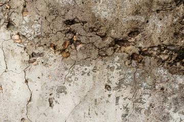 Texture, wall, concrete, it can be used as a background. Wall fragment with scratches and cracks