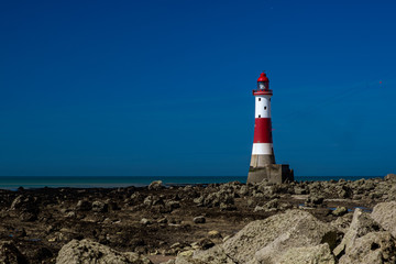 Beachy Head Lighthousew with deep blue sky