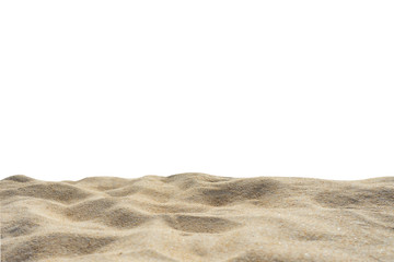 Fototapeta na wymiar Sand Beach Texture Di-Cut White Background.