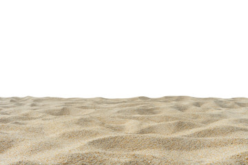 Beautiful beach sand isolated on white background.