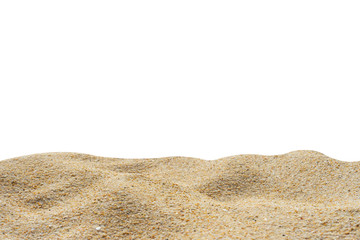 Fototapeta na wymiar Beach sand texture di-cut on white screen.