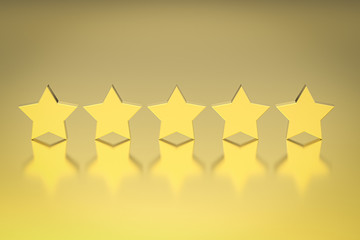 Golden five stars