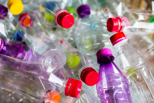 recycle plastic bottles. recycling To conserve the environment concept