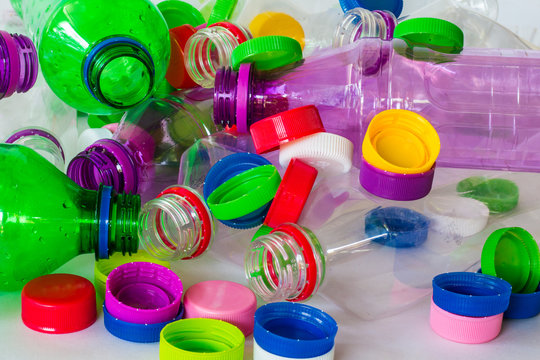 recycle plastic bottles. recycling To conserve the environment concept