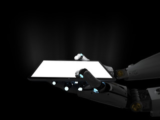 Robot with tablet