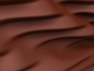 Abstract Dark Chocolate Background. Beautiful Satin Fabric for Drapery Abstract Texture. Brown Silk.