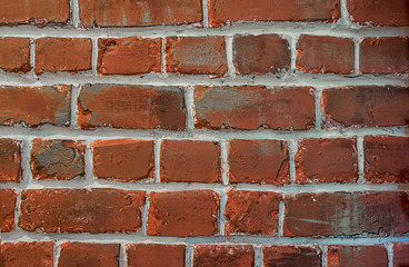  Close up view of a red brick wall