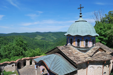 Fototapeta na wymiar Sokolski Monastery - Bulgarian Orthodox monastery founded in 1833