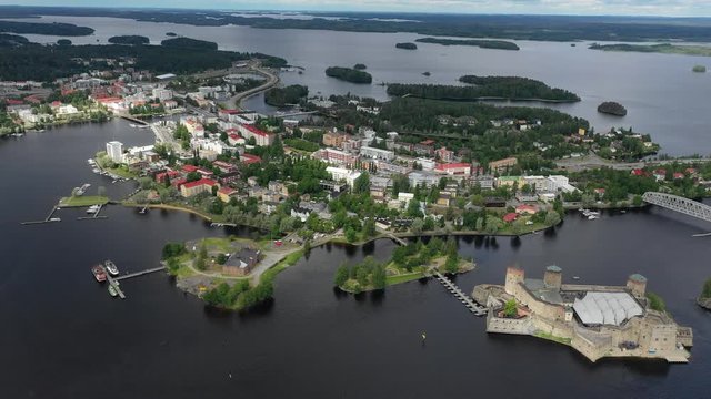 Savonlinna in Finnland aus der Luft