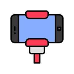 Selfie vector, Summer party related filled icon