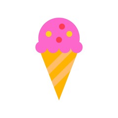 Ice cream cone vector, Summer party related filled icon